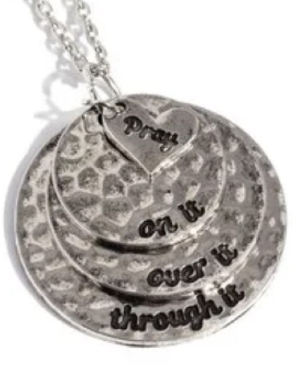 🙏💜🙏 “KEEP MOVING FORWARD” SILVER NECKLACE WITH FREE EARRINGS ~ PAPARAZZI❗️🙏💜🙏